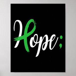 Poster Semicolon Hope Mois de sensibilisation à la santé 