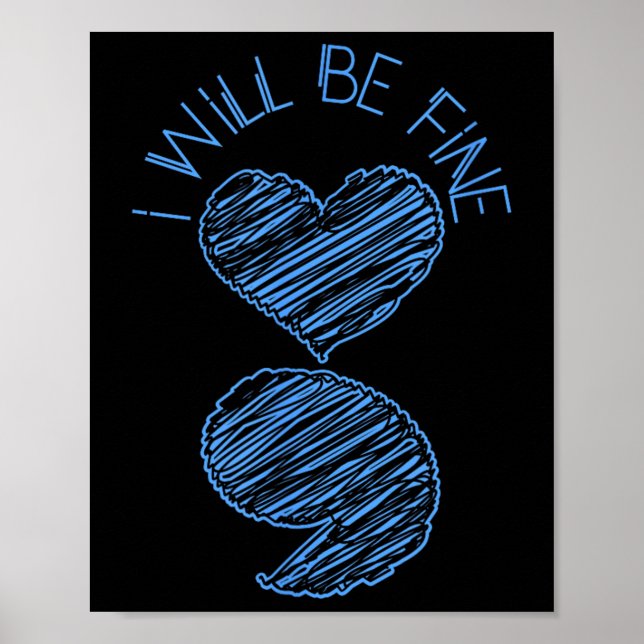 Poster Semicolon Je Serai Un Amende De Dépression Suicide (Devant)