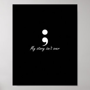 Poster Semicolon Mon histoire n'est pas sur manches longu