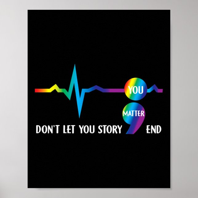 Poster Semicolon Sensibilisation à la santé mentale Suici (Devant)