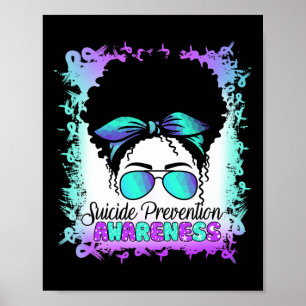 Poster Semicolon Suicide Turquoise Purple Suicide Prévent