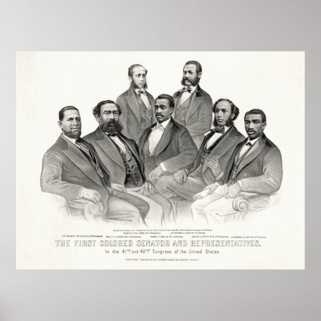 Poster Sénateur et représentants de première couleur (Devant)