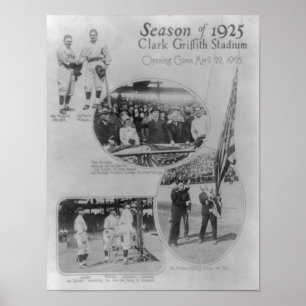 Poster Sénateurs 1925, stade de Washington de Clark