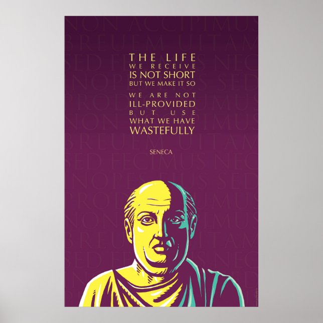 Poster Seneca citation : La vie que nous recevons (Devant)