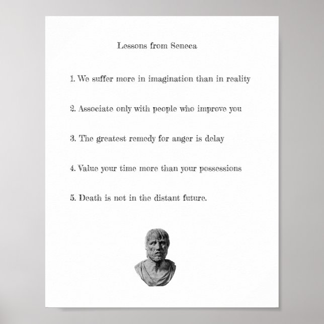Poster Seneca - Leçons de philosophie stoïque (Devant)