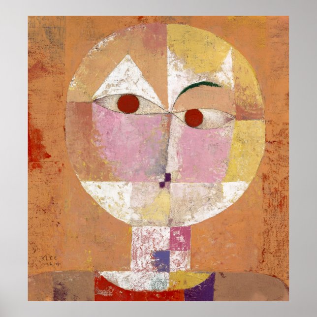 Poster Senecio (Baldgreis) (1922) peinture de Paul Klee (Devant)