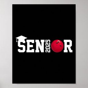 Poster Senior 2025 Bowling Player Cl Of 2025 Graduation S