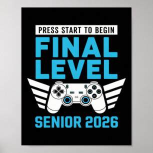 Poster Senior 2026 Promotion 2026 Senior Joueur Jeux Vidé