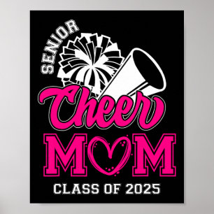Poster Senior Pom-pom girl Mom Cheer Cl Of 2025 Graduatio