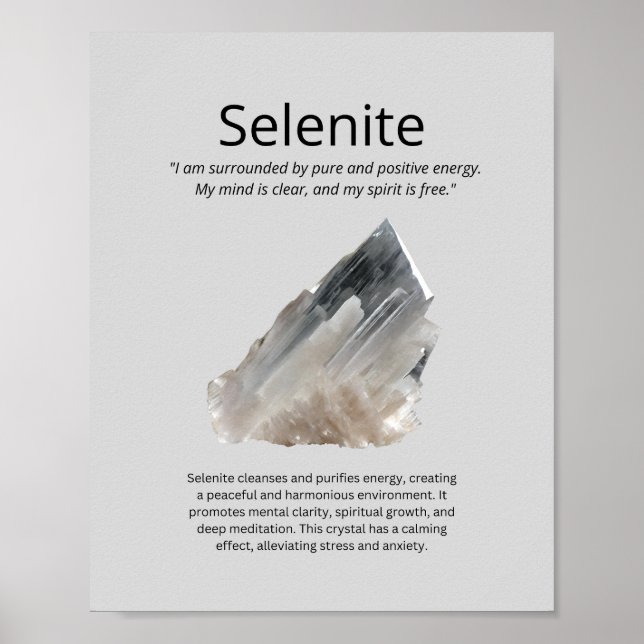 Poster Sens de cristal sélénite (Devant)