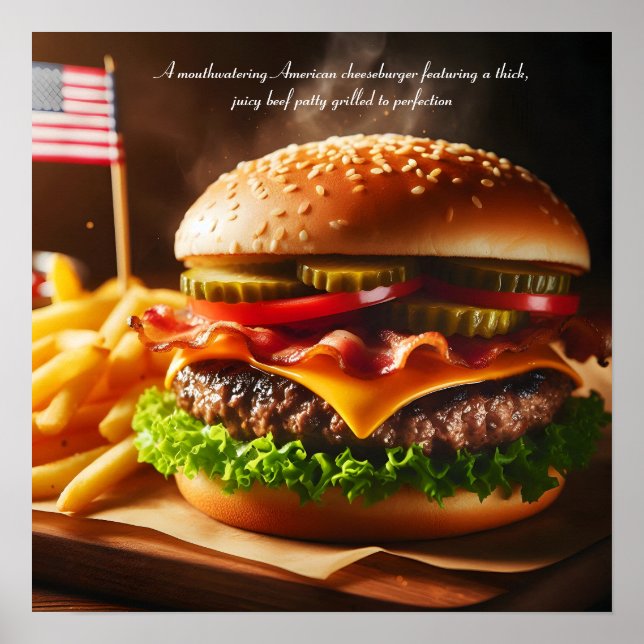 Poster Sensation de hamburger épangée par l'étoile (Devant)