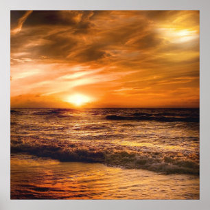 Poster sensationals sunset a romantibeach