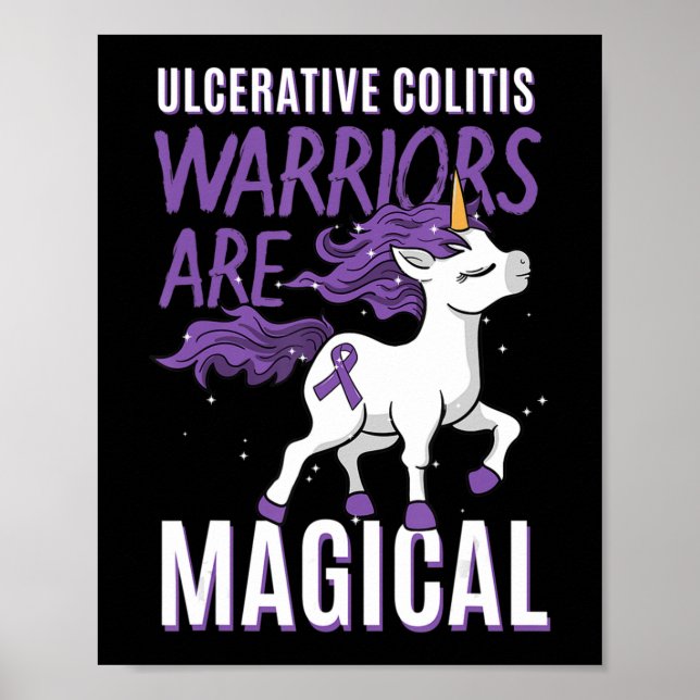 Poster Sensibilisation à la colite ulcérative IBD Unicorn (Devant)