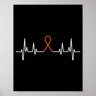 Poster Sensibilisation à la leucémie Cancer du sang Orang
