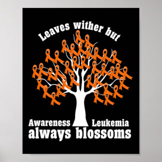 Poster Sensibilisation à la leucémie de l'arbre du ruban