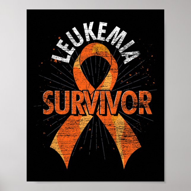 Poster Sensibilisation à la leucémie du cancer du ruban o (Devant)