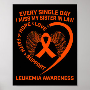 Poster Sensibilisation À La Leucémie Du Ruban Orange En M