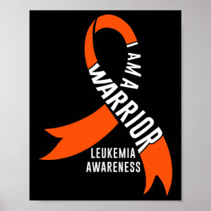 Poster Sensibilisation à la leucémie guerrière Cancer du 