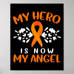 Poster Sensibilisation à la leucémie Je porte orange pour