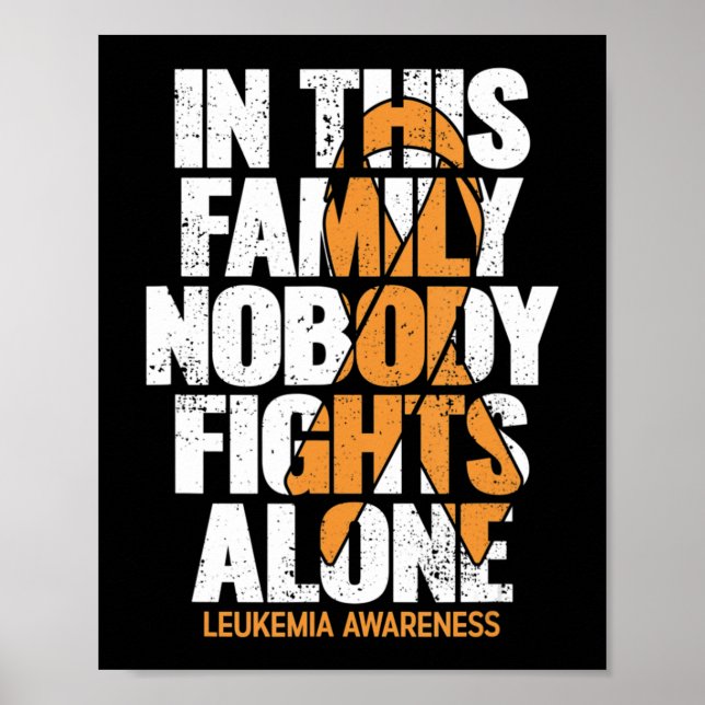 Poster Sensibilisation à la leucémie Soutien familial Leu (Devant)
