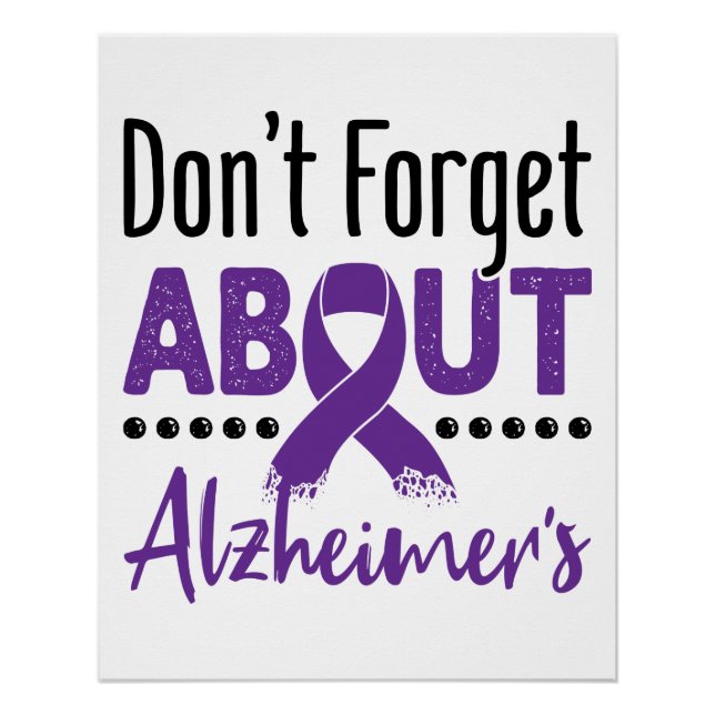 Poster Sensibilisation à la maladie d'Alzheimer N'oubliez (Devant)
