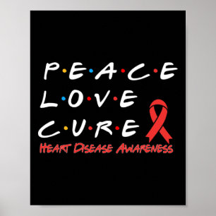 Poster Sensibilisation à la maladie Paix amour guérison