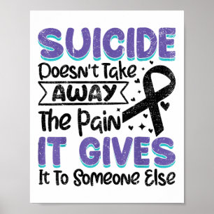 Poster Sensibilisation à la prévention du suicide Turquoi