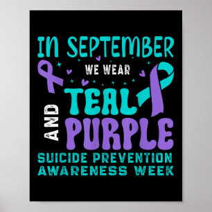 Poster Sensibilisation à la prévention du suicide Turquoi