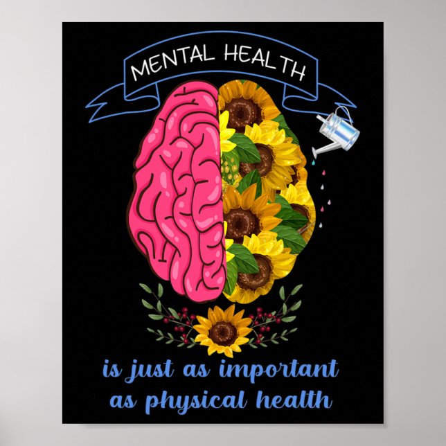 Poster Sensibilisation à la santé mentale Prévention du s (Devant)