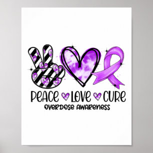 Poster Sensibilisation à la surdose de Peace Love Cure