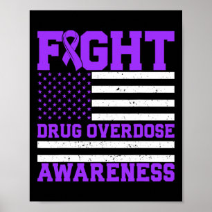 Poster Sensibilisation à la toxicomanie États-Unis Drapea