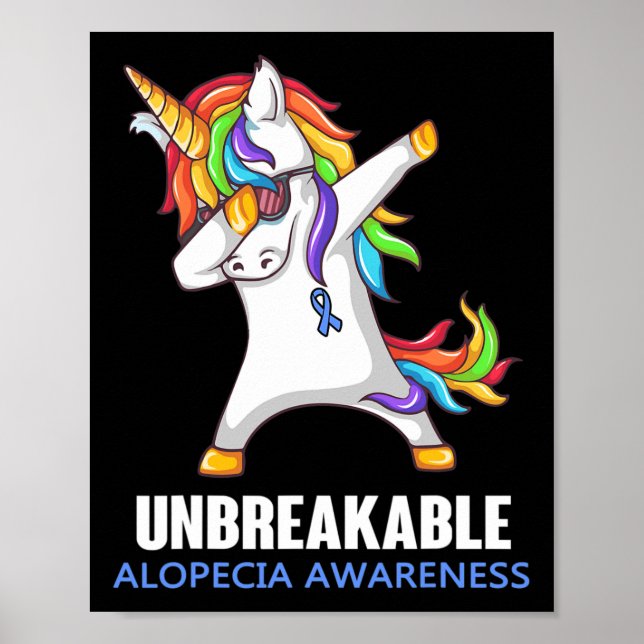 Poster Sensibilisation À L'Alopécie IMBREAKABLE Pour Les  (Devant)