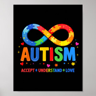 Poster Sensibilisation à l'autisme Accepter Comprendre Am