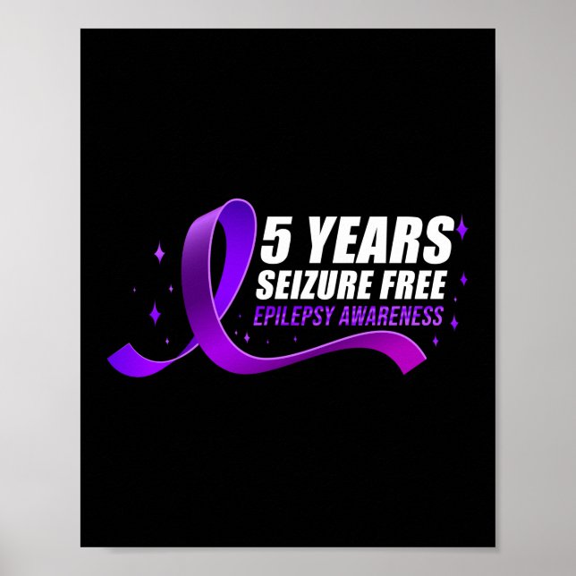 Poster Sensibilisation à l'épilepsie 5 ans Saisie Ruban g (Devant)
