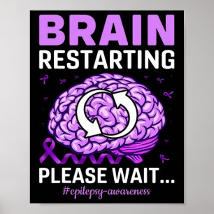 Poster Sensibilisation à l'épilepsie Funny Cerveau redéma