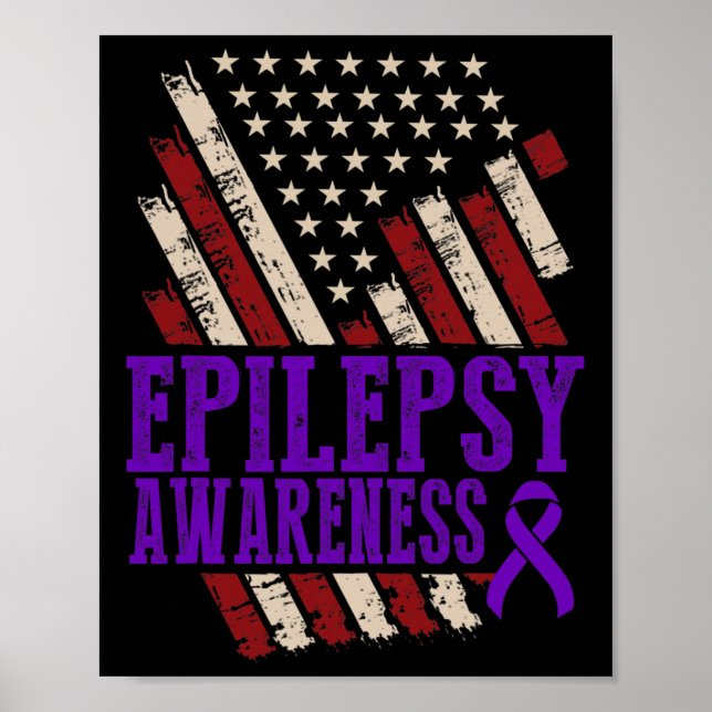 Poster Sensibilisation à l'épilepsie Guerrier épileptique (Devant)