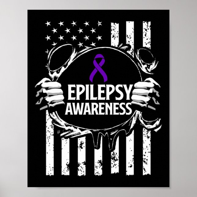 Poster Sensibilisation à l'épilepsie Guerrier épileptique (Devant)