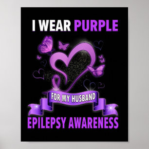 Poster Sensibilisation à l'épilepsie Je porte le violet p