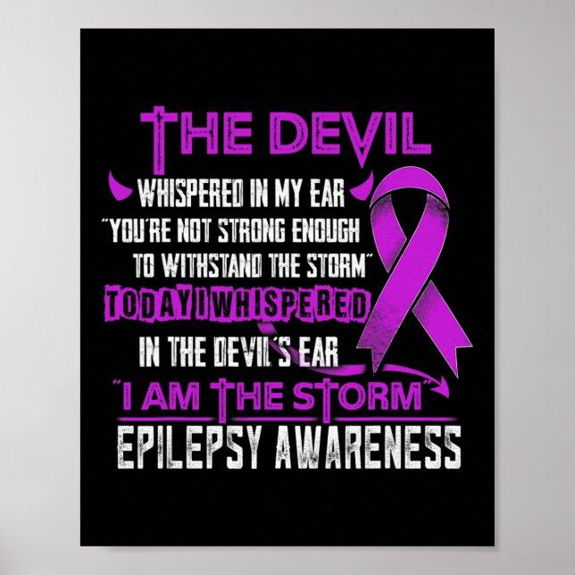 Poster Sensibilisation à l'épilepsie Je suis le diable de (Devant)