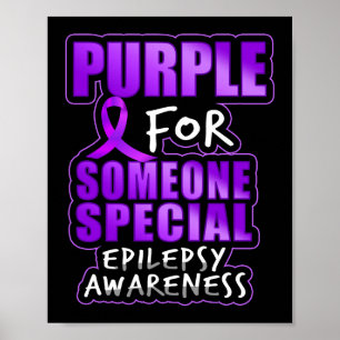 Poster Sensibilisation à l'épilepsie violet pour quelqu'u