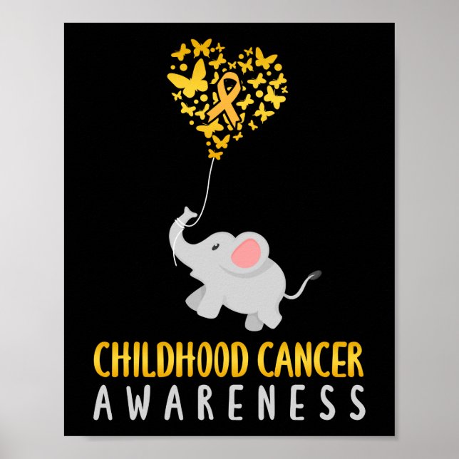 Poster Sensibilisation au cancer de l'enfance Eléphant (Devant)