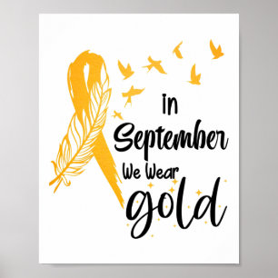 Poster Sensibilisation au cancer de l'enfant En septembre