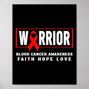 Poster Sensibilisation au cancer du sang - Guerrier du ca