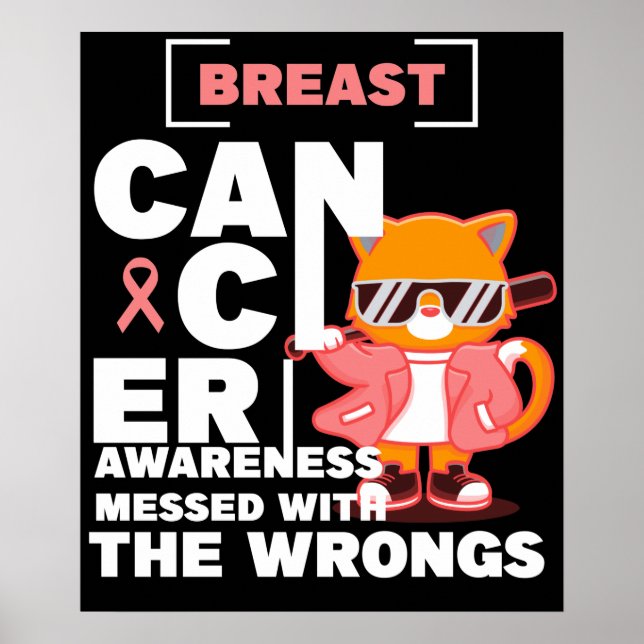 Poster Sensibilisation Au Cancer Du Sein Avec Les Erreurs (Devant)
