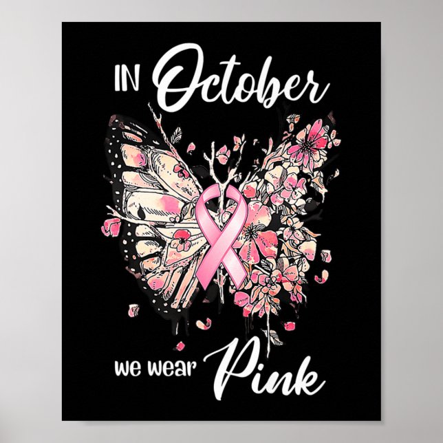 Poster Sensibilisation Au Cancer Du Sein En Octobre Nous  (Devant)
