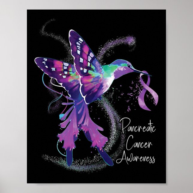 Poster Sensibilisation au cancer pancréatique Colibri pou (Devant)