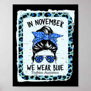 Poster Sensibilisation au diabète Femmes Messager Bun En 