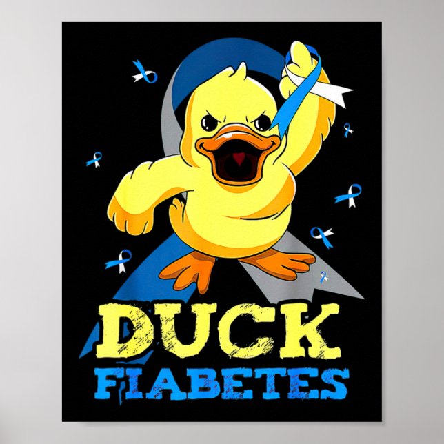 Poster Sensibilisation Au Diabète Fiabète De Canard Pour  (Devant)