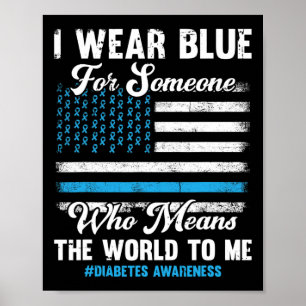 Poster Sensibilisation au diabète T1d Support American Fl