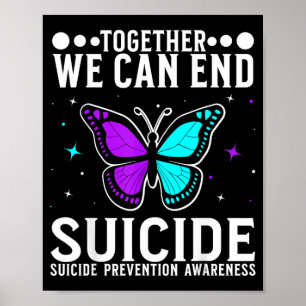Poster Sensibilisation au soutien du suicide Prévention d